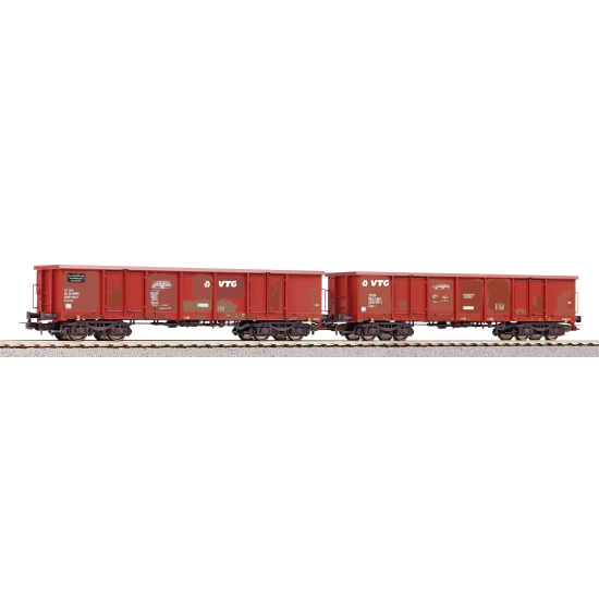 PIKO 58279, Zestaw dwóch Wagonów towarowych typ Eaos  w konstrukcji VTG do transportu buraków 1:87